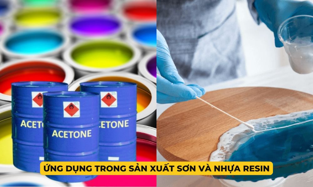 Ứng dụng trong sản xuất sơn và nhựa resin