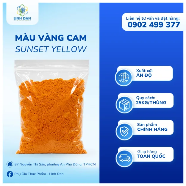 Màu Thực Phẩm - Vàng Cam (Sunset Yellow)
