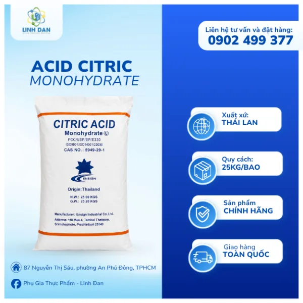 Acid Citric Monohydrate Thái Lan