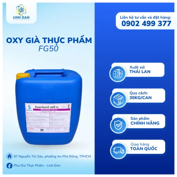Oxy Già Thực Phẩm FG50 (Hydrogen Peroxide 50% Food Grade)