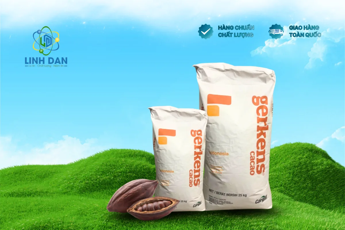 Bột cacao Cargill GR76 bao 25kg dùng cho bánh, đồ uống, kem