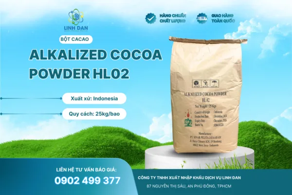Bột cacao HL02 bao 25kg giá tốt – phù hợp nhu cầu làm bánh và pha chế quán cafe