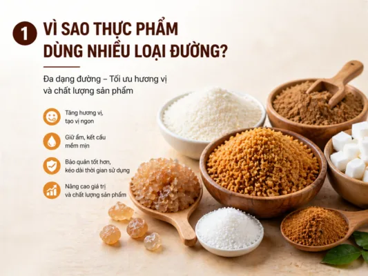 Vì Sao Thực Phẩm Dùng Nhiều Loại Đường?