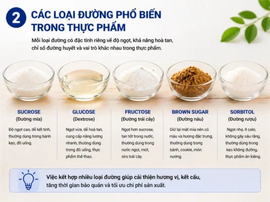 Vì Sao Thực Phẩm Dùng Nhiều Loại Đường?