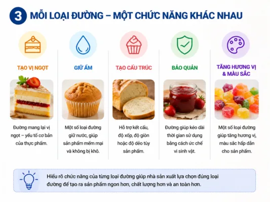 Vì Sao Thực Phẩm Dùng Nhiều Loại Đường?