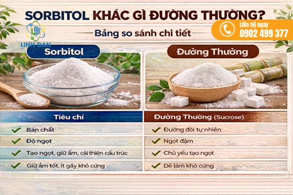 Sorbitol khác gì đường thường
