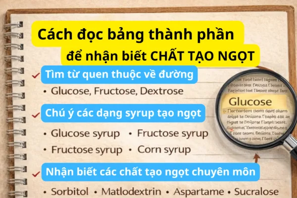 Cách nhận biết chất tạo ngọt trong thực phẩm